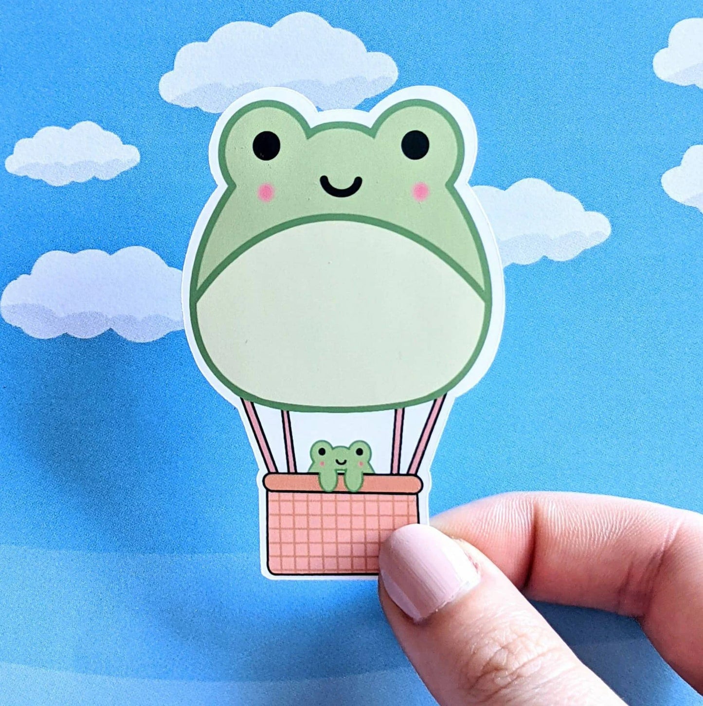 Frog in Froggy Balloon Sticker