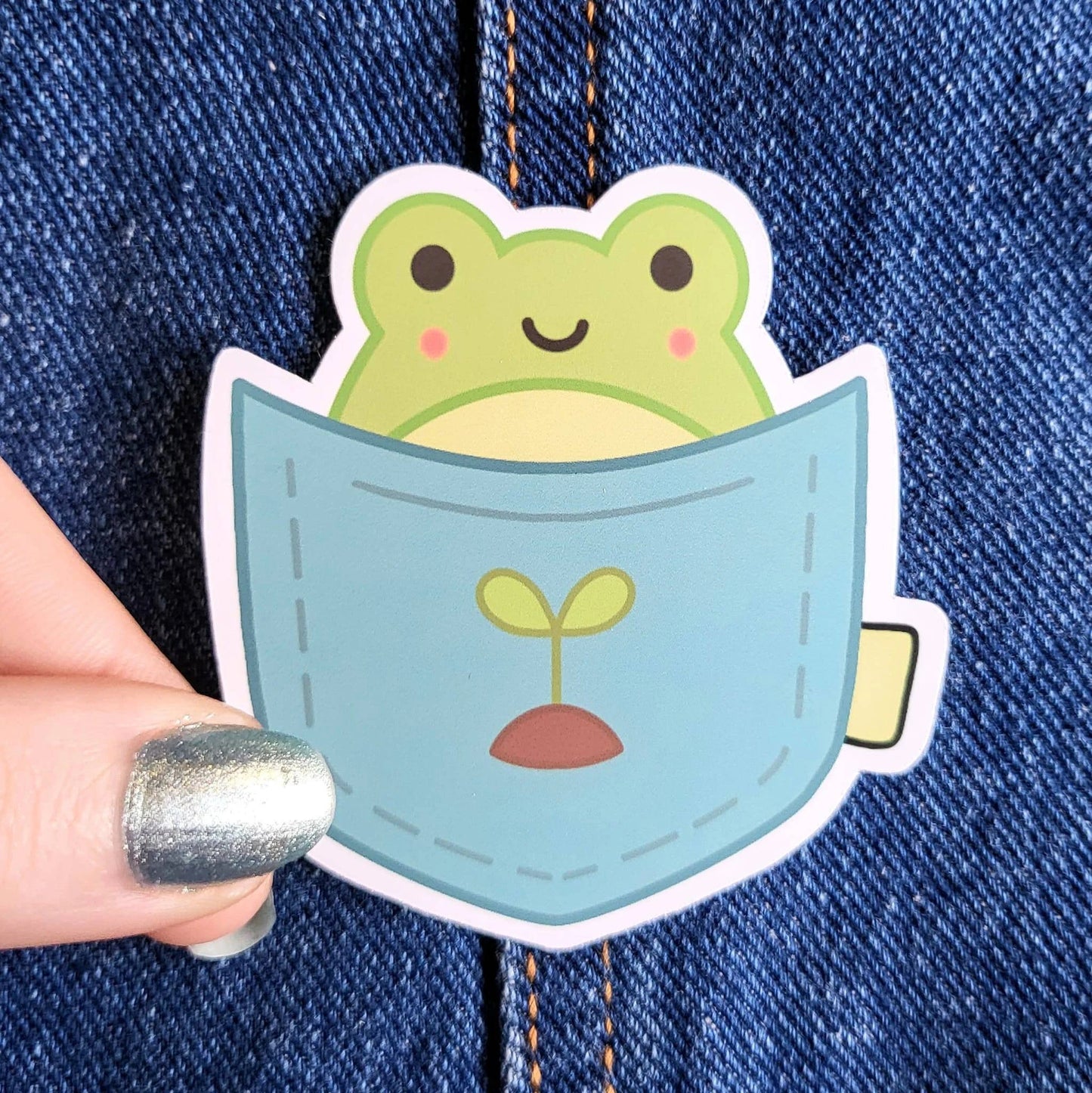 Frog in Pocket Sticker