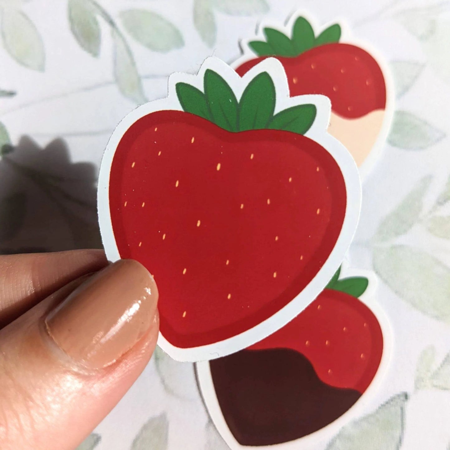 Chocolate Strawberries Trio Stickers