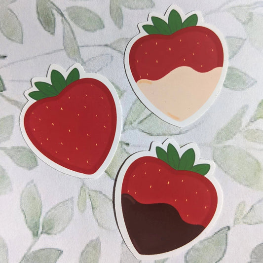 Chocolate Strawberries Trio Stickers