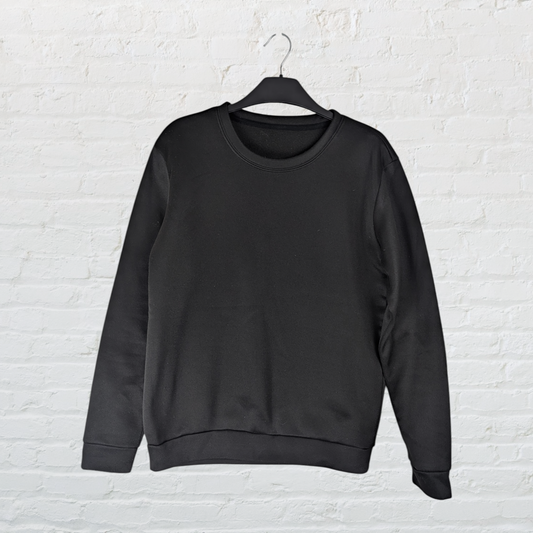 Black Long Sleeve Crew Neck Pullover
