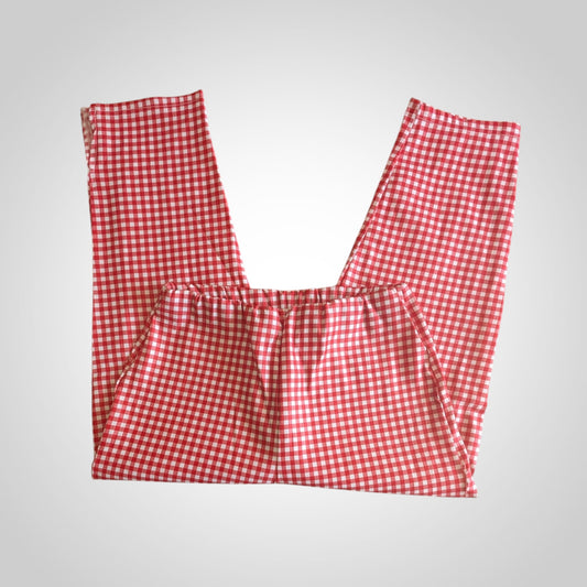 Red Gingham Capri Pants