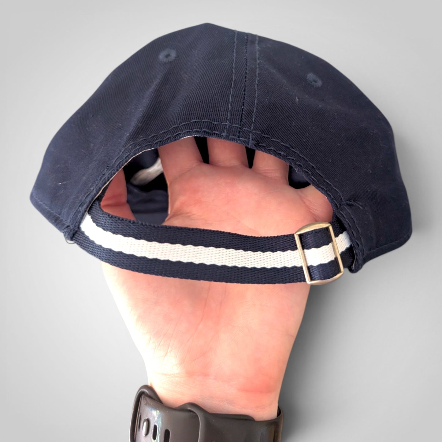 Crew Clothing Navy Cotton Adjustable Baseball Cap