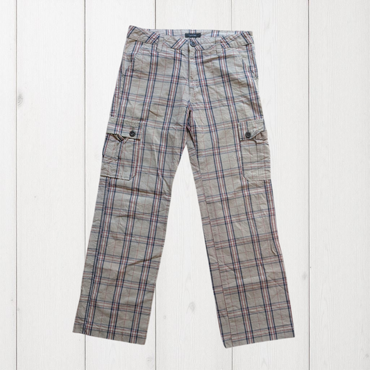 00's Grunge Checked Trousers