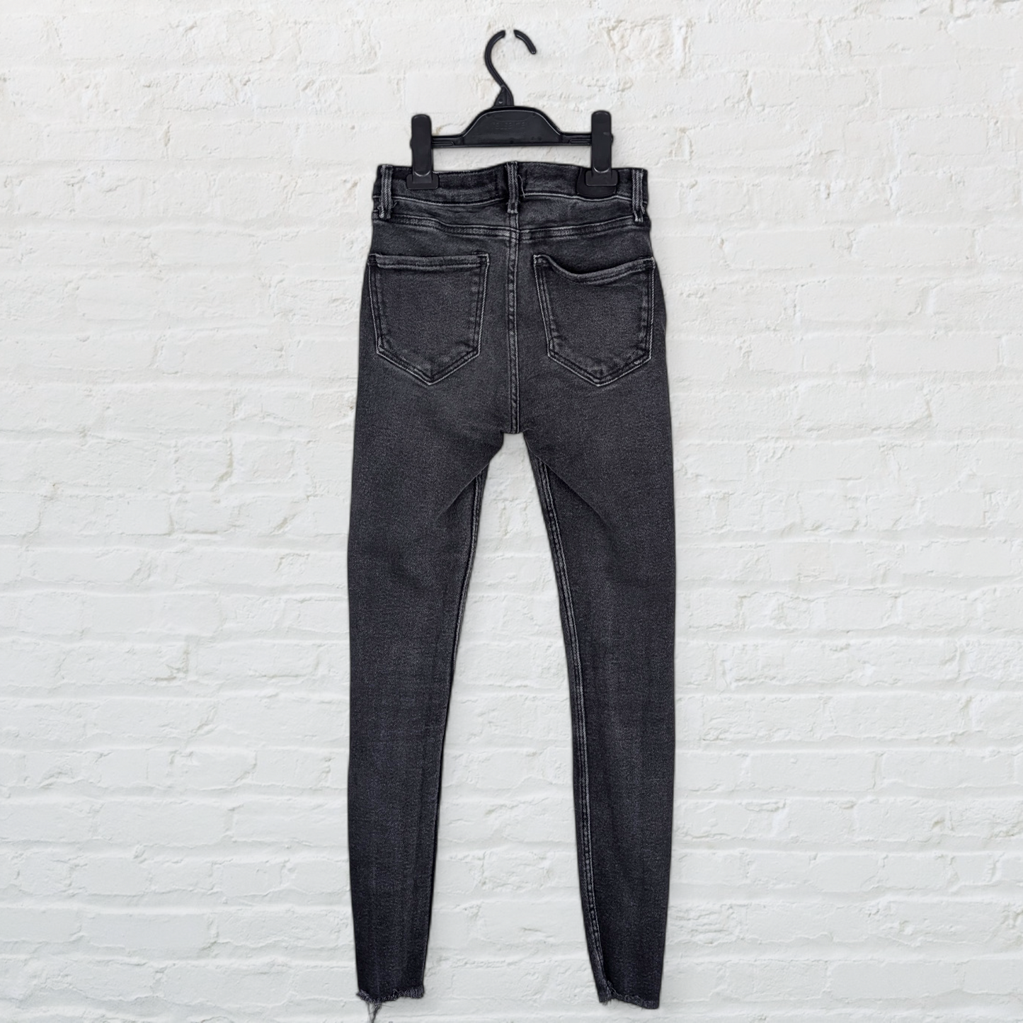 Faded Black Skinny Denim Trousers