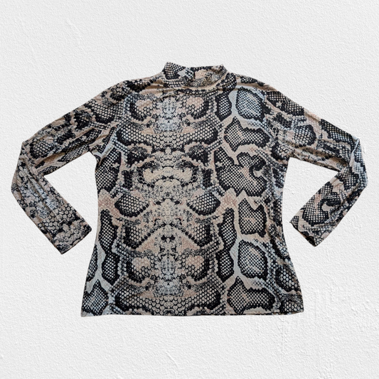 Snake Print Long Sleeve Top
