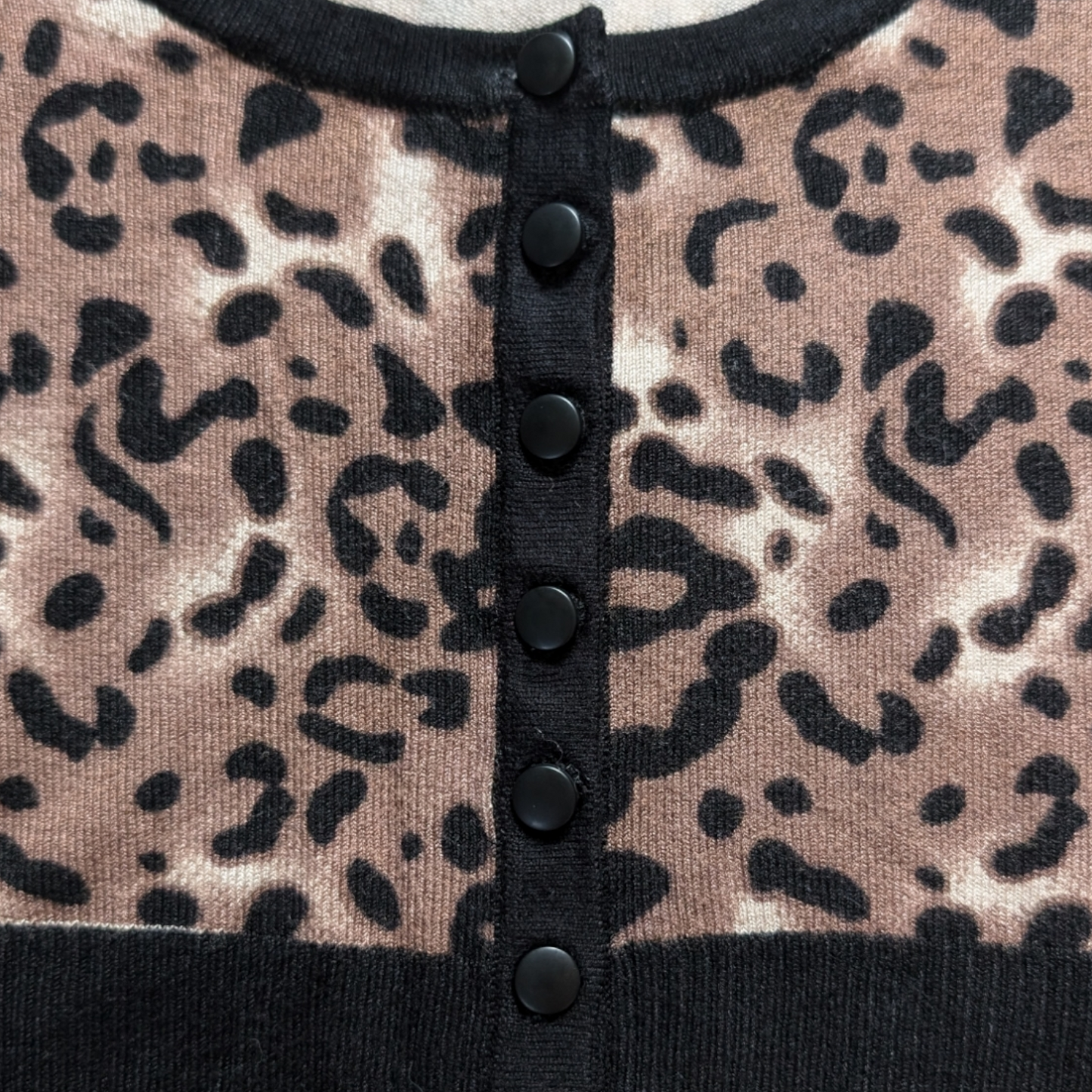 00's Jane Norman Leopard Cropped Cardigan