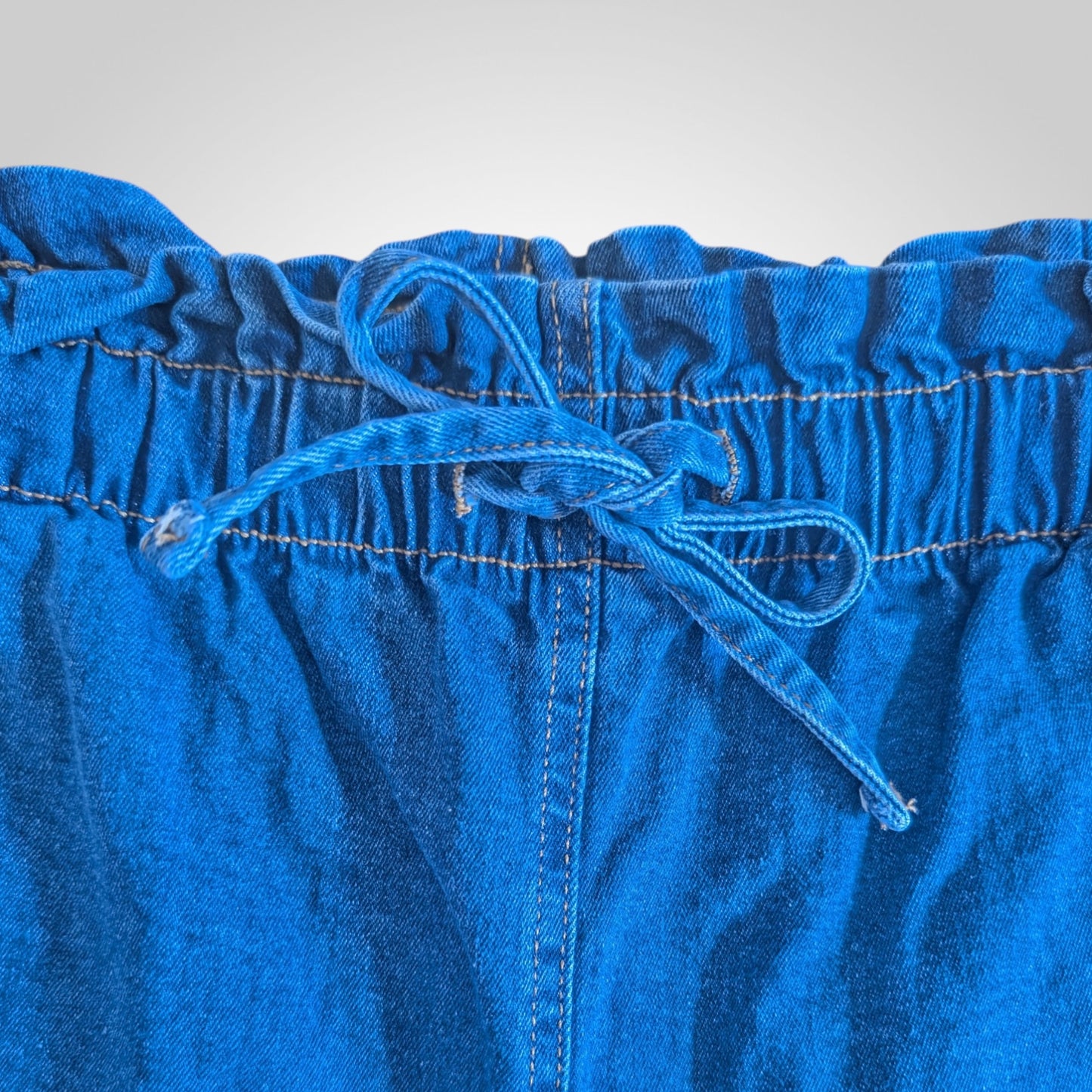 Blue Wash Denim Mom Shorts