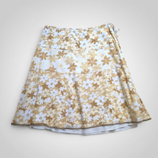 00s Cottagecore Floral Midi Skirt