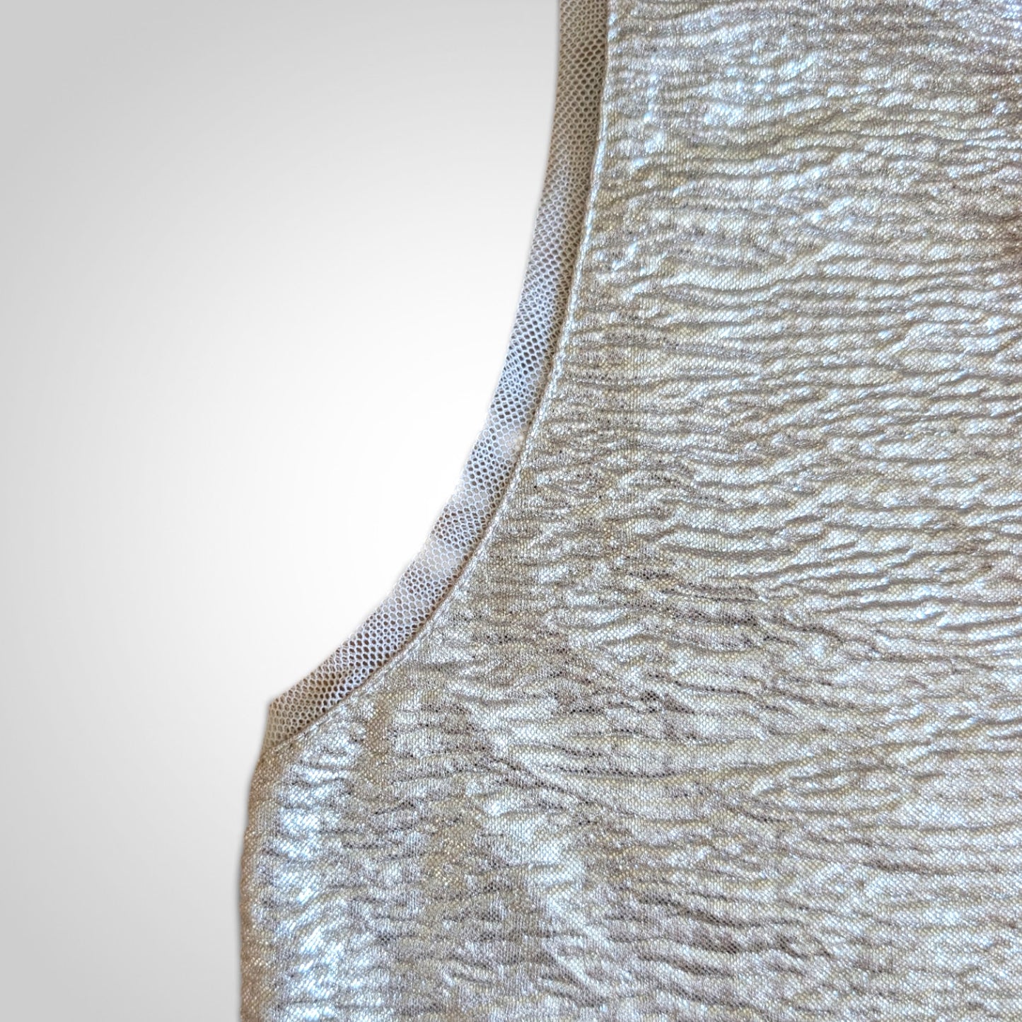 Reiss Champagne Metallic V Neck Vest Top