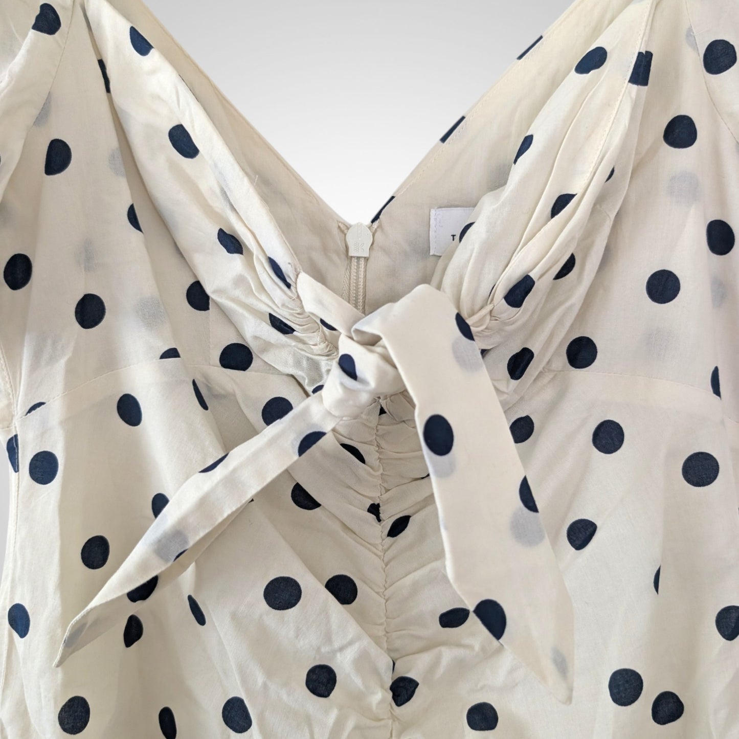 Polka Dot Ruched Mini Dress