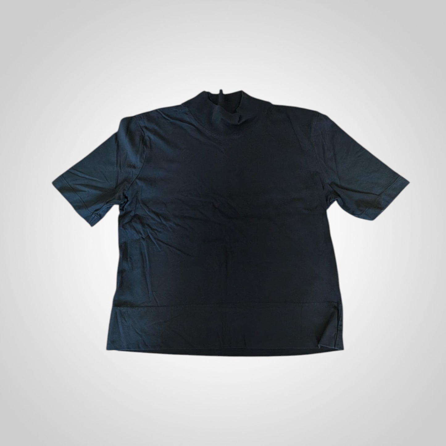 Black Mock Neck T-Shirt