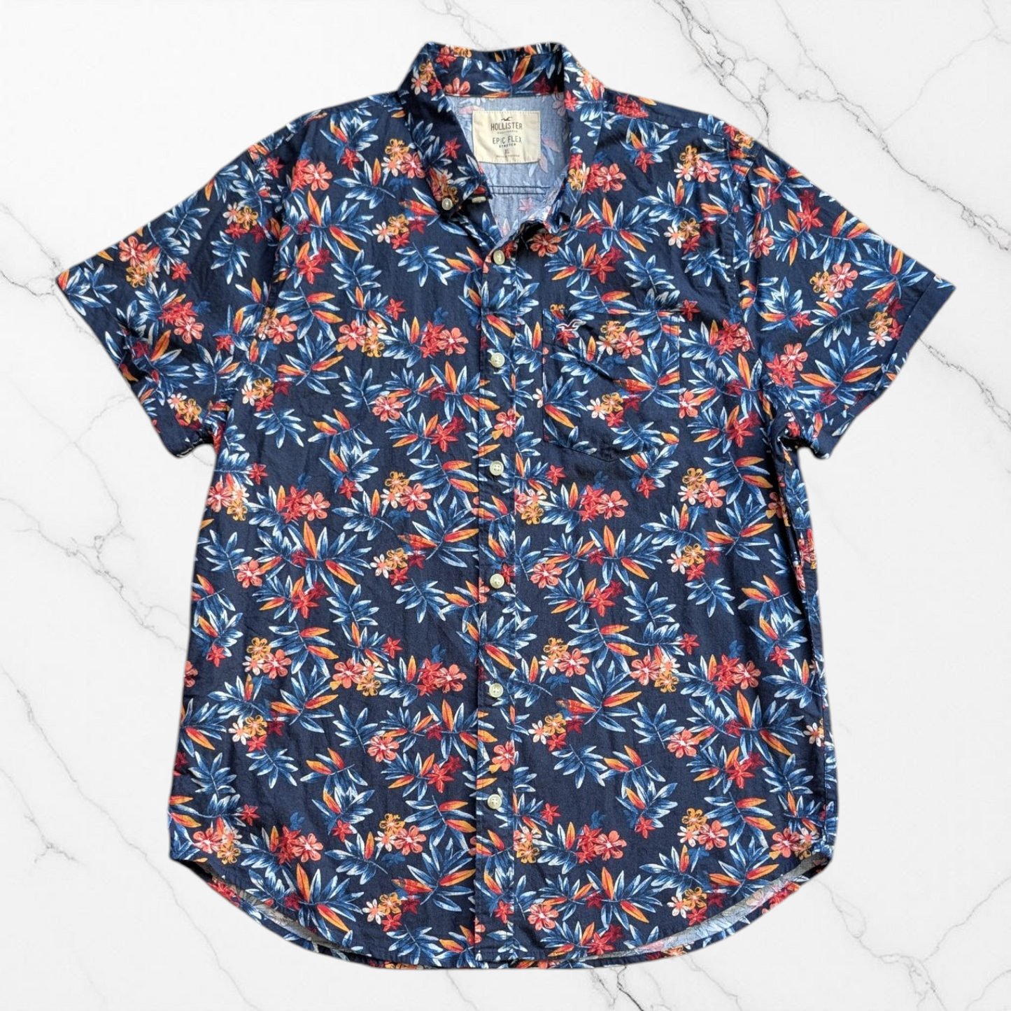Hollister Tropical Hawaiian Shirt