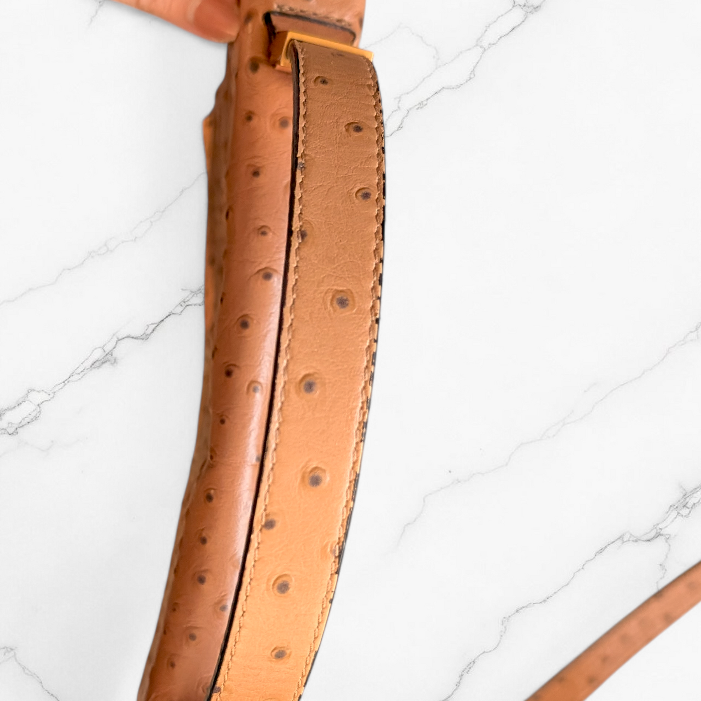 Archival Karen Millen Tan Leather Crossbody Satchel