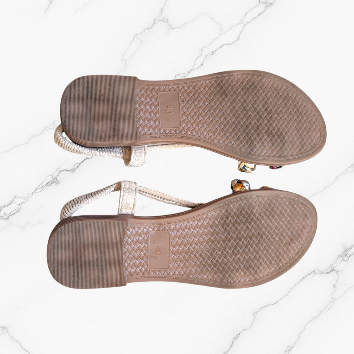 Embellished Braided Sandals - Size 7