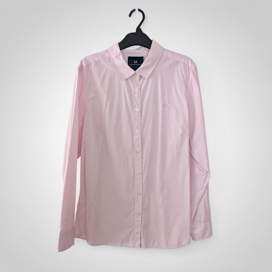 Crew Clothing Pink & White Striped Cotton Shirt
