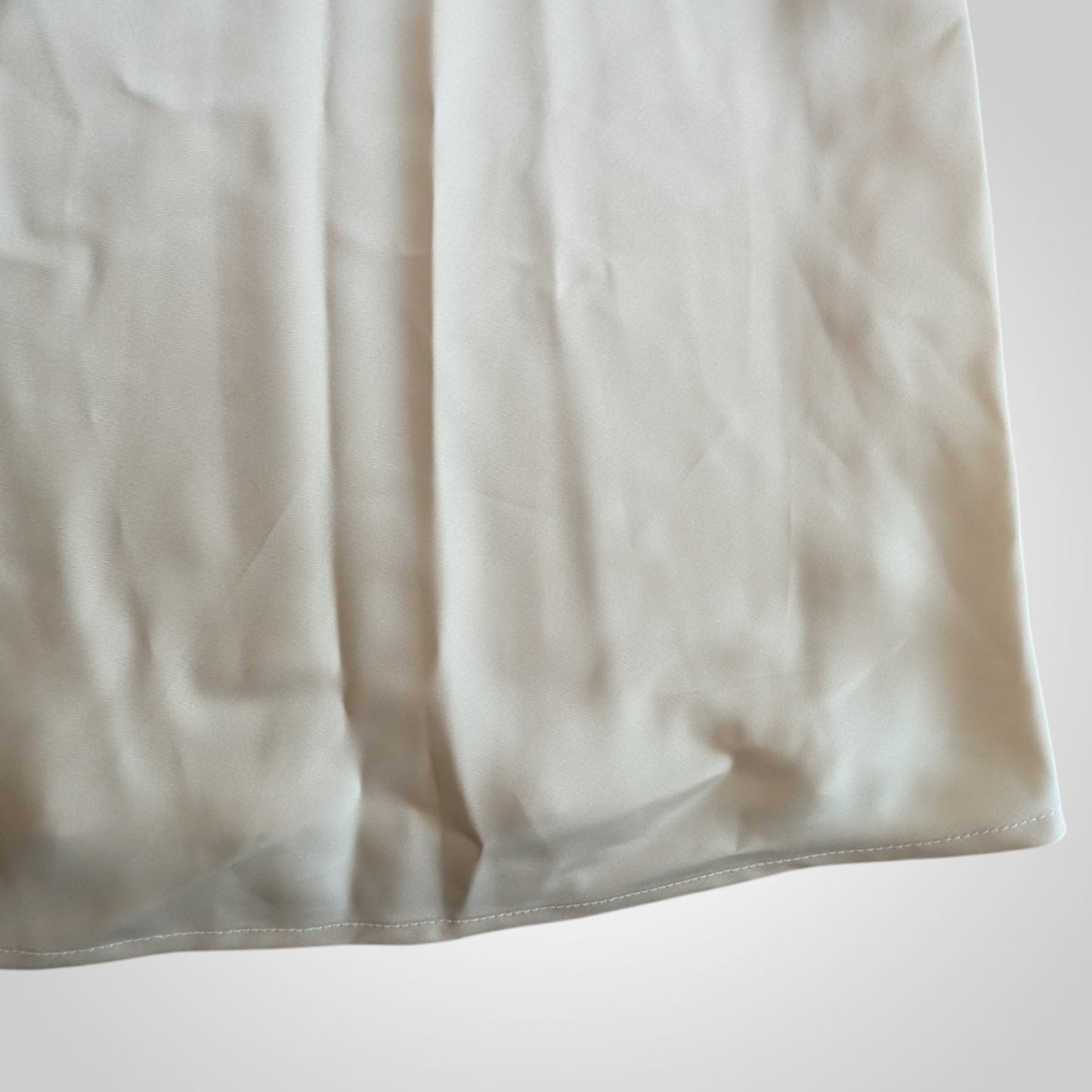 Champagne Cream Satin Slip Skirt
