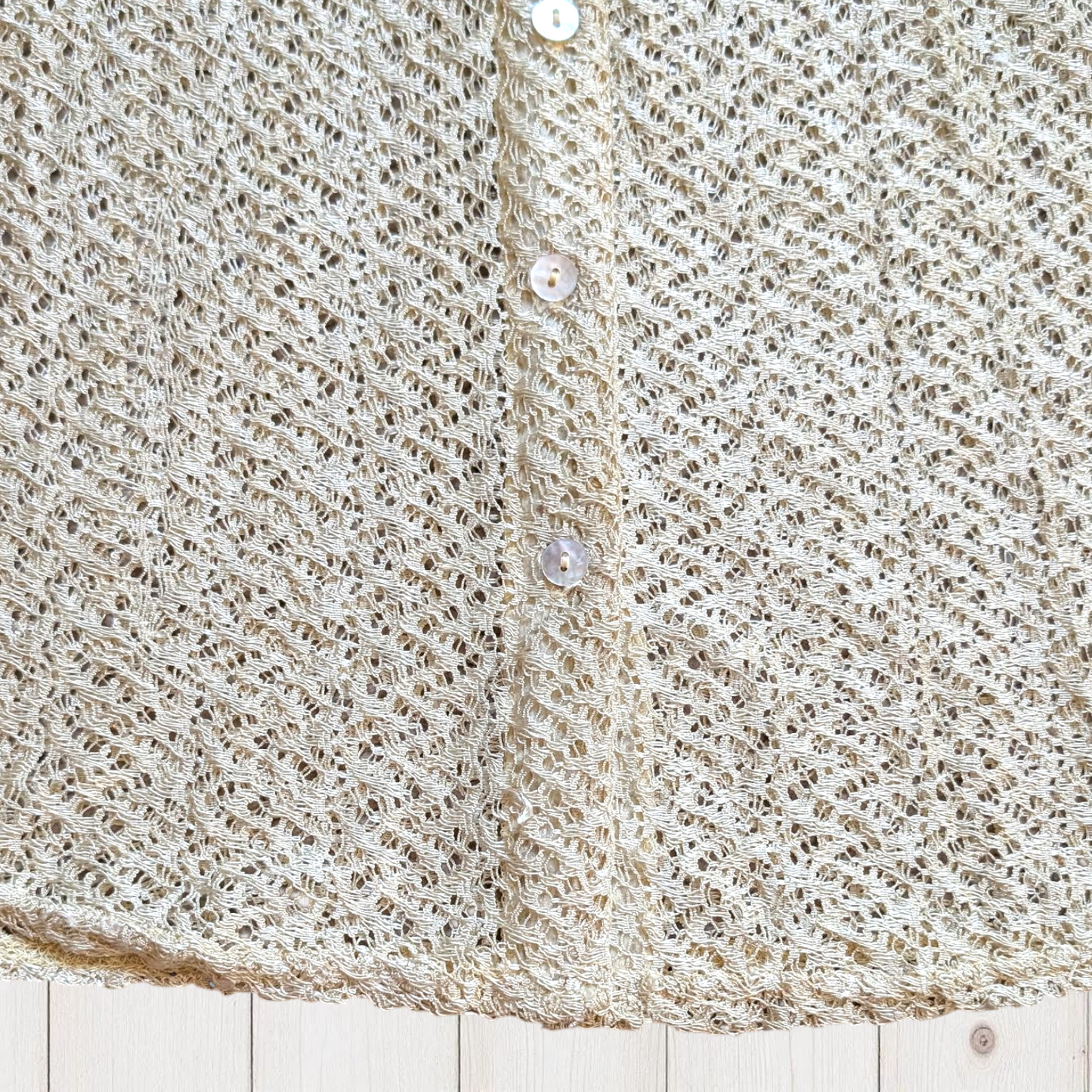 90's Cream Sheer Blouse
