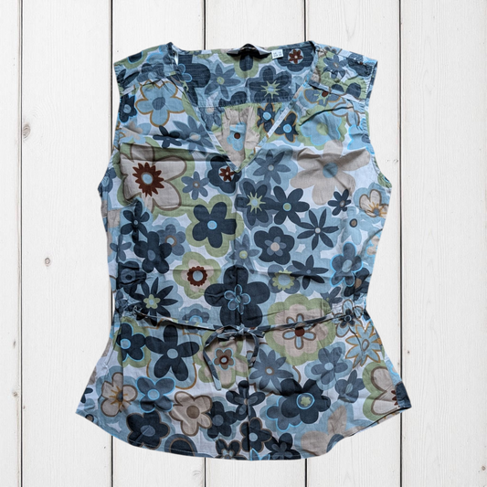 00's Retro Boho Blouse