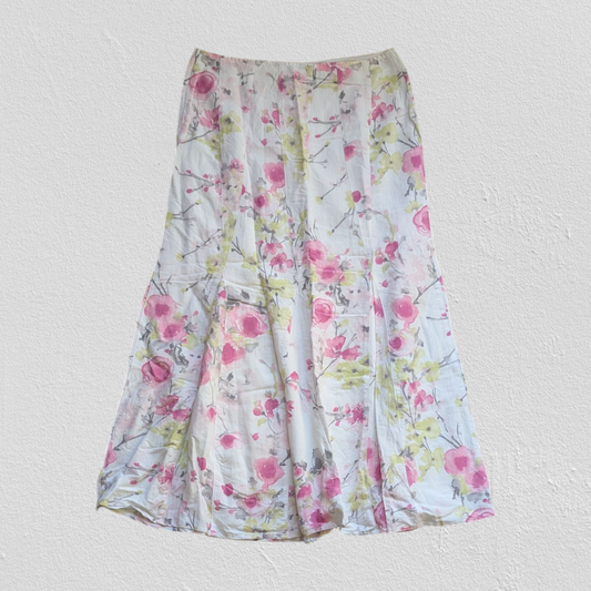 00's Floral Maxi Skirt