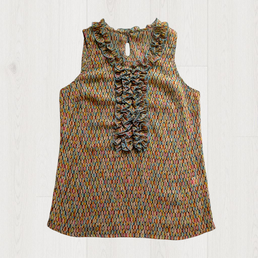 00's Retro Ruffle Blouse