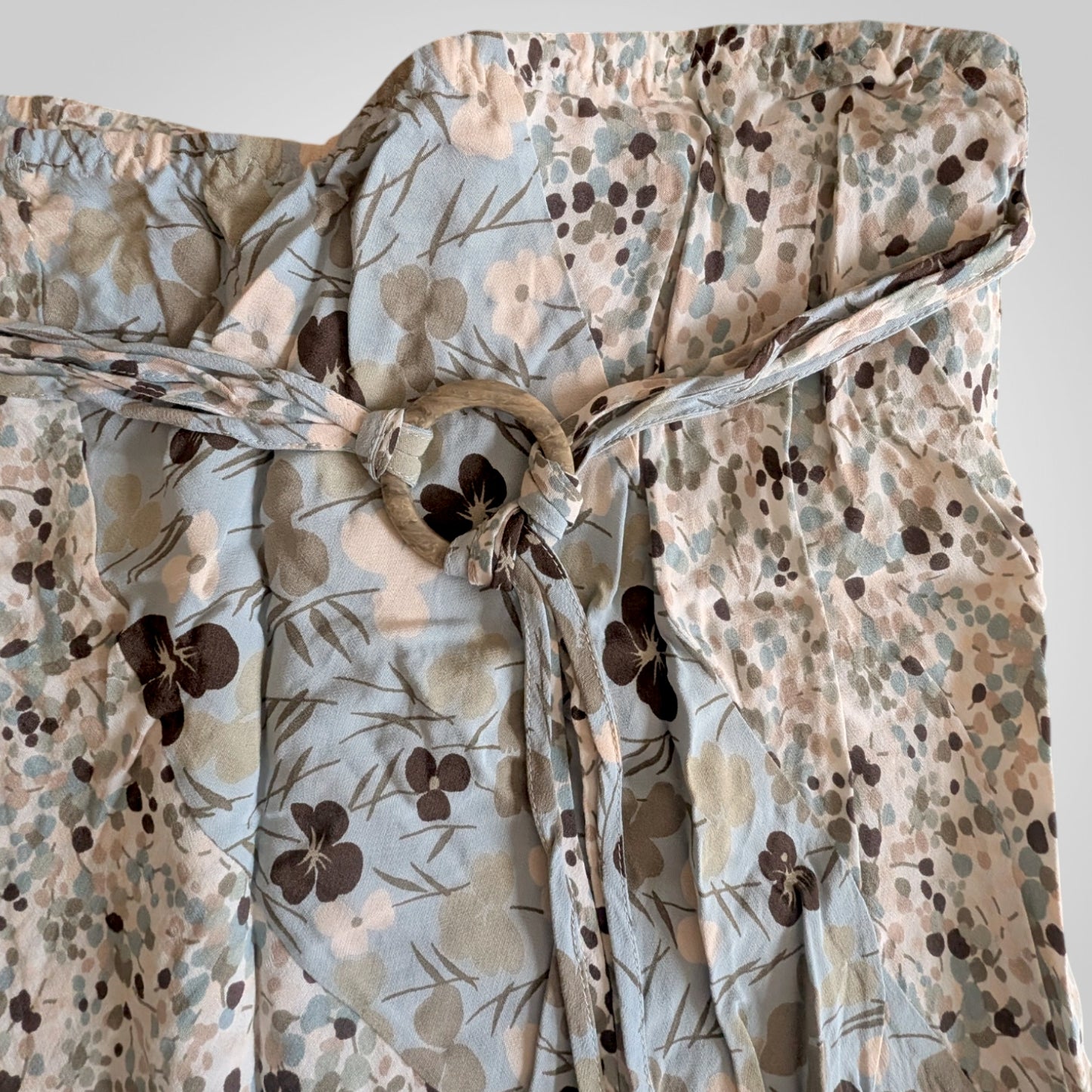 00s Fairycore Panelled Floral Hanky Hem Skirt