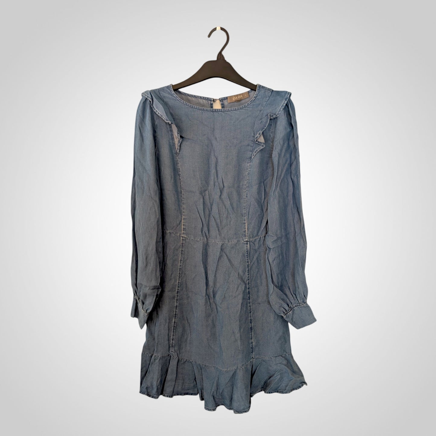 Oasis Soft Blue Denim Mini Dress