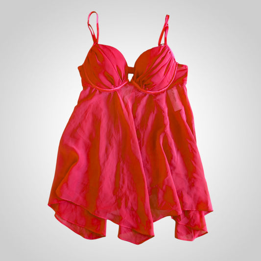 00s La Senza Red Lingerie Top