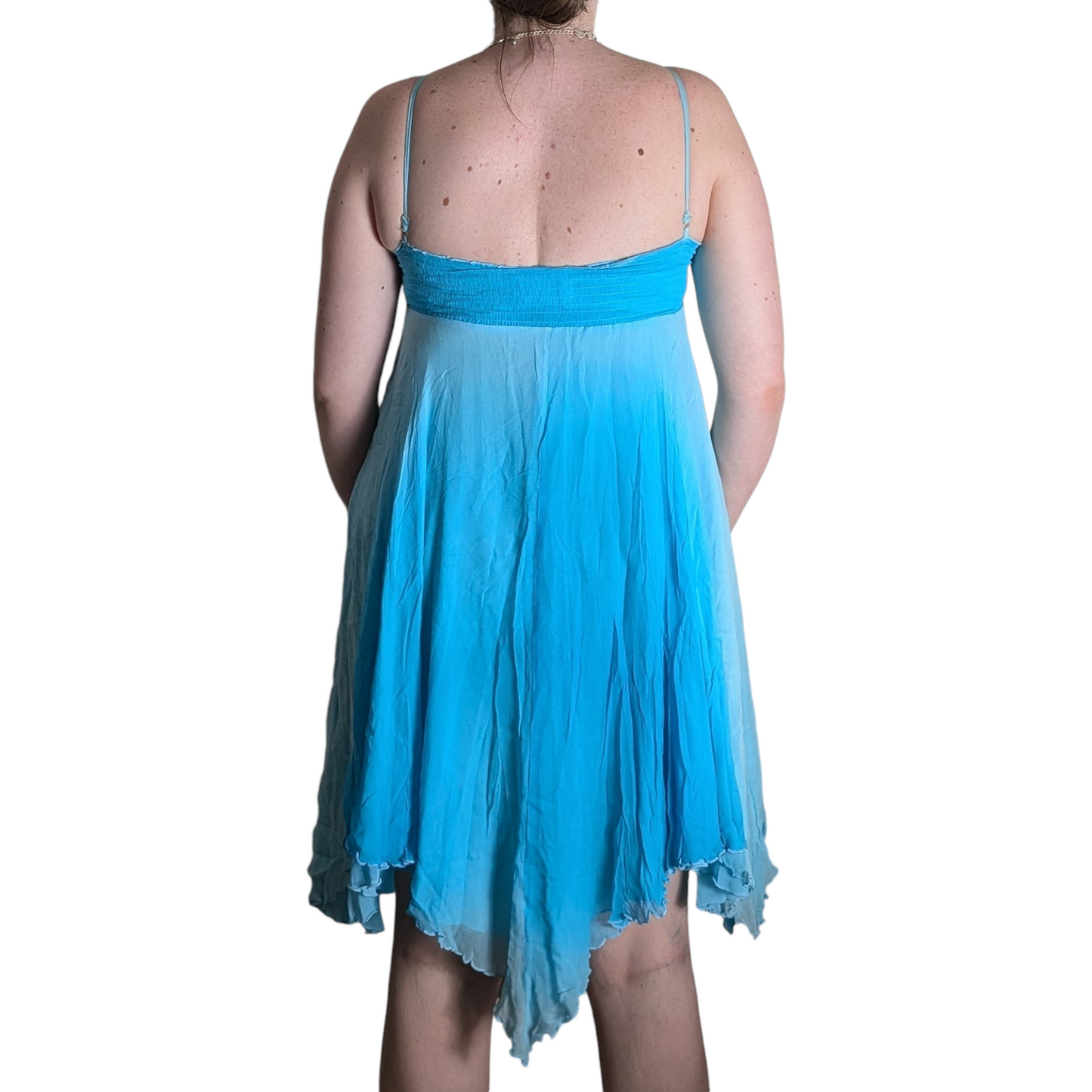 00's Blue Chiffon Dress