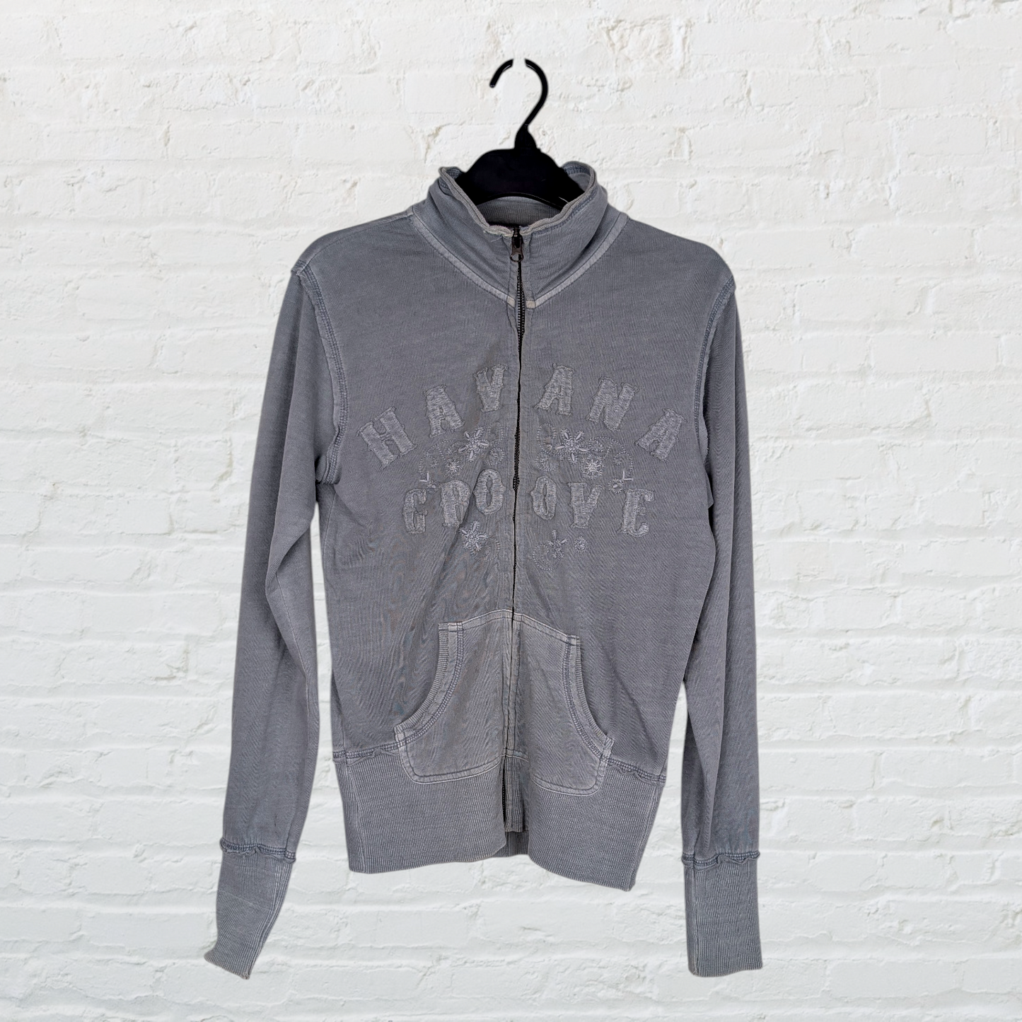 00's Distressed Full-zip Sweatshirt