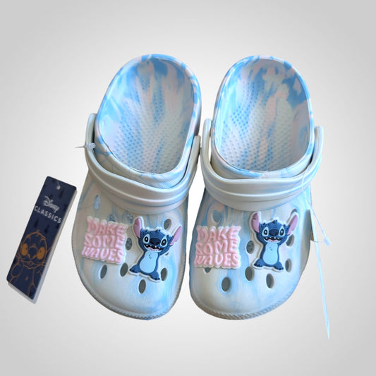 M&S Disney Stitch Marbled Clogs - Size UK 10 Kids