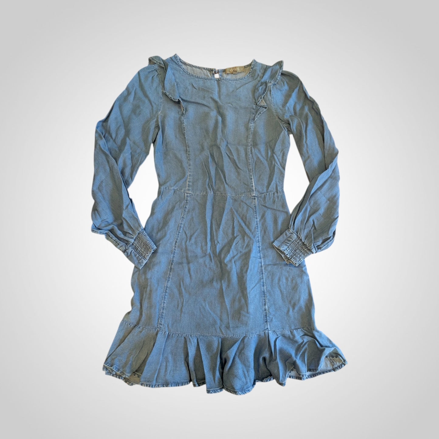 Oasis Soft Blue Denim Mini Dress