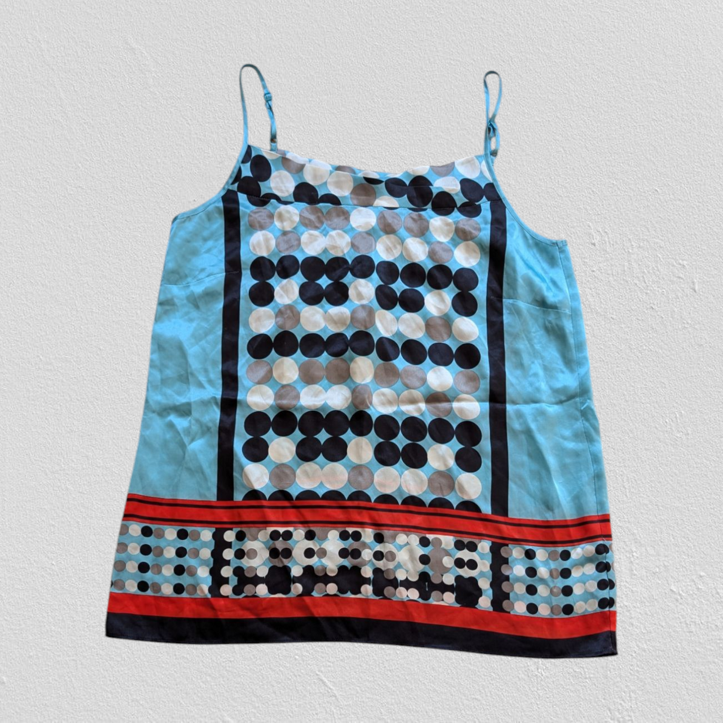 00's Turquoise Abstract Cami