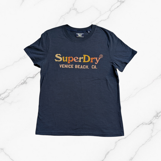 Superdry Navy Blue Cotton T-Shirt
