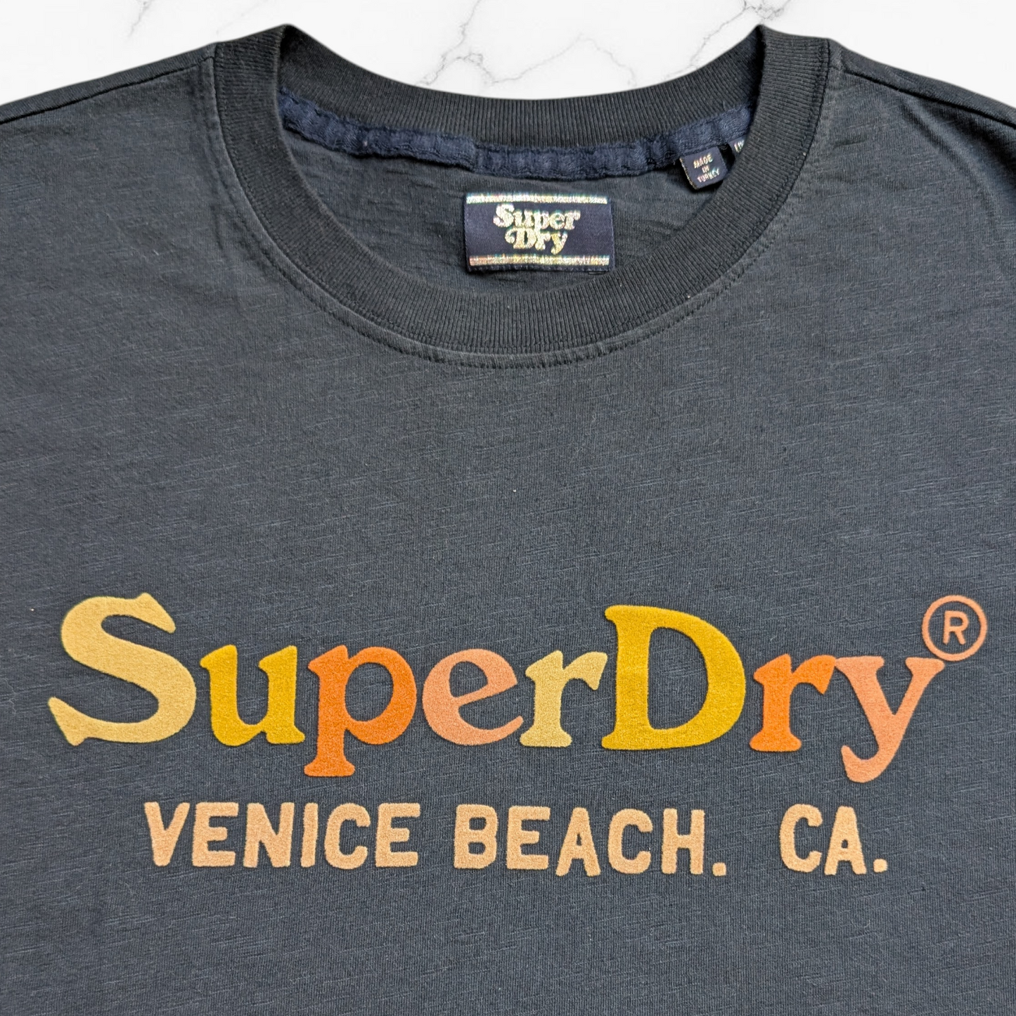 Superdry Navy Blue Cotton T-Shirt
