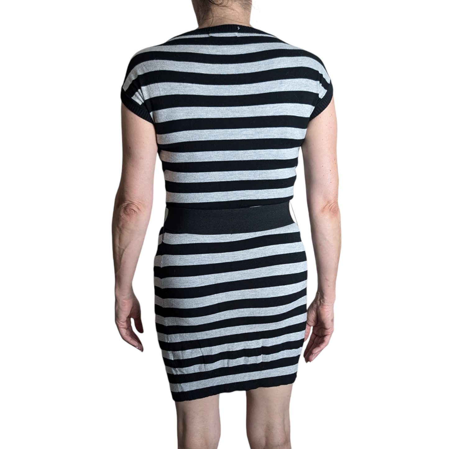 00's Jane Norman Striped Belt Dress