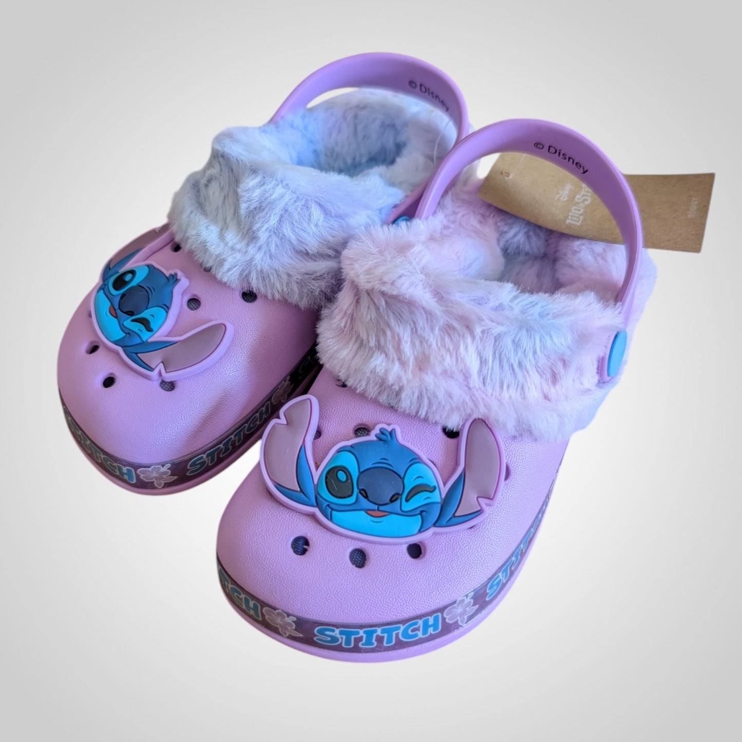 Disney Stitch Fur Lined Clogs - Size UK 10 Kids