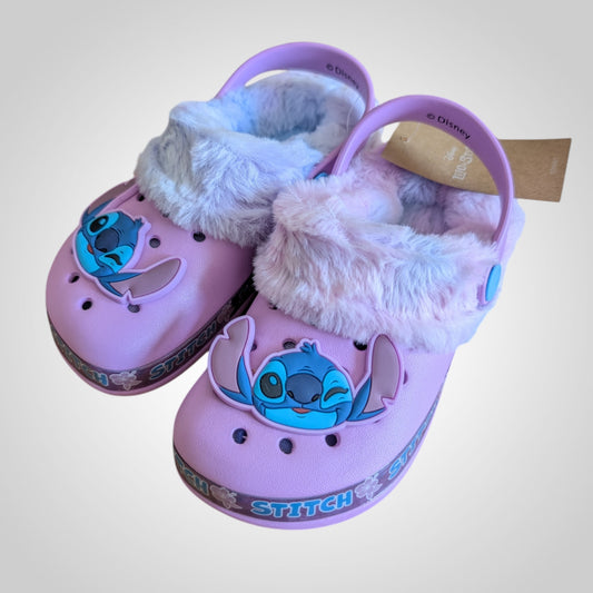 Disney Stitch Fur Lined Clogs - Size UK 10 Kids