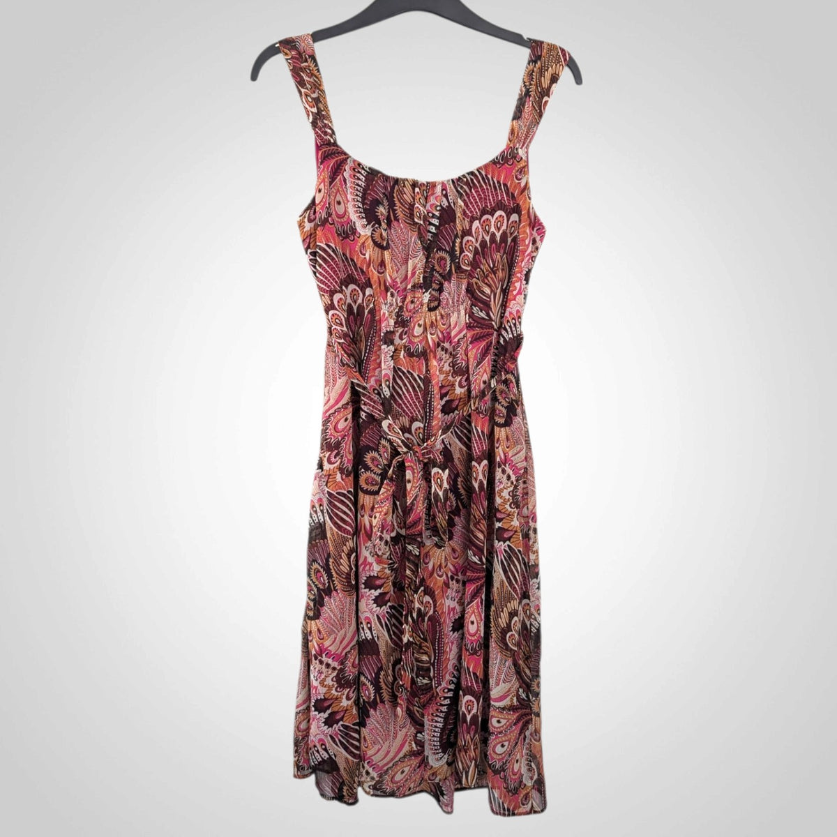 00s Magenta Boho A-Line Dress