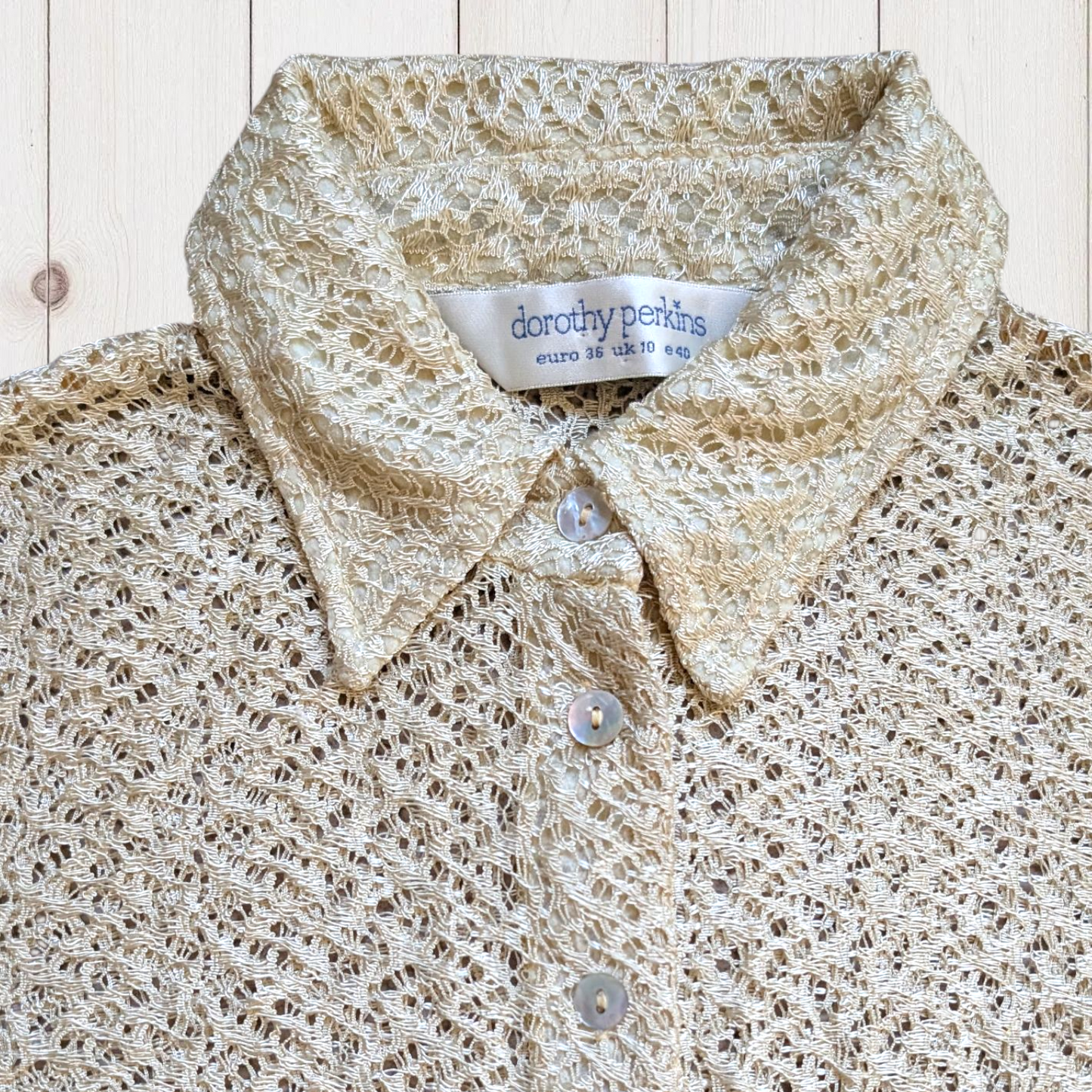 90's Cream Sheer Blouse