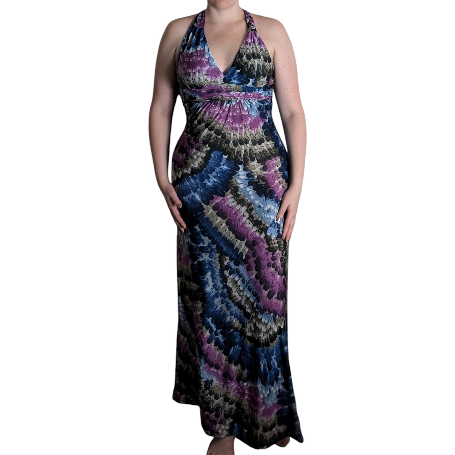 00's Purple & Blue Maxi Dress