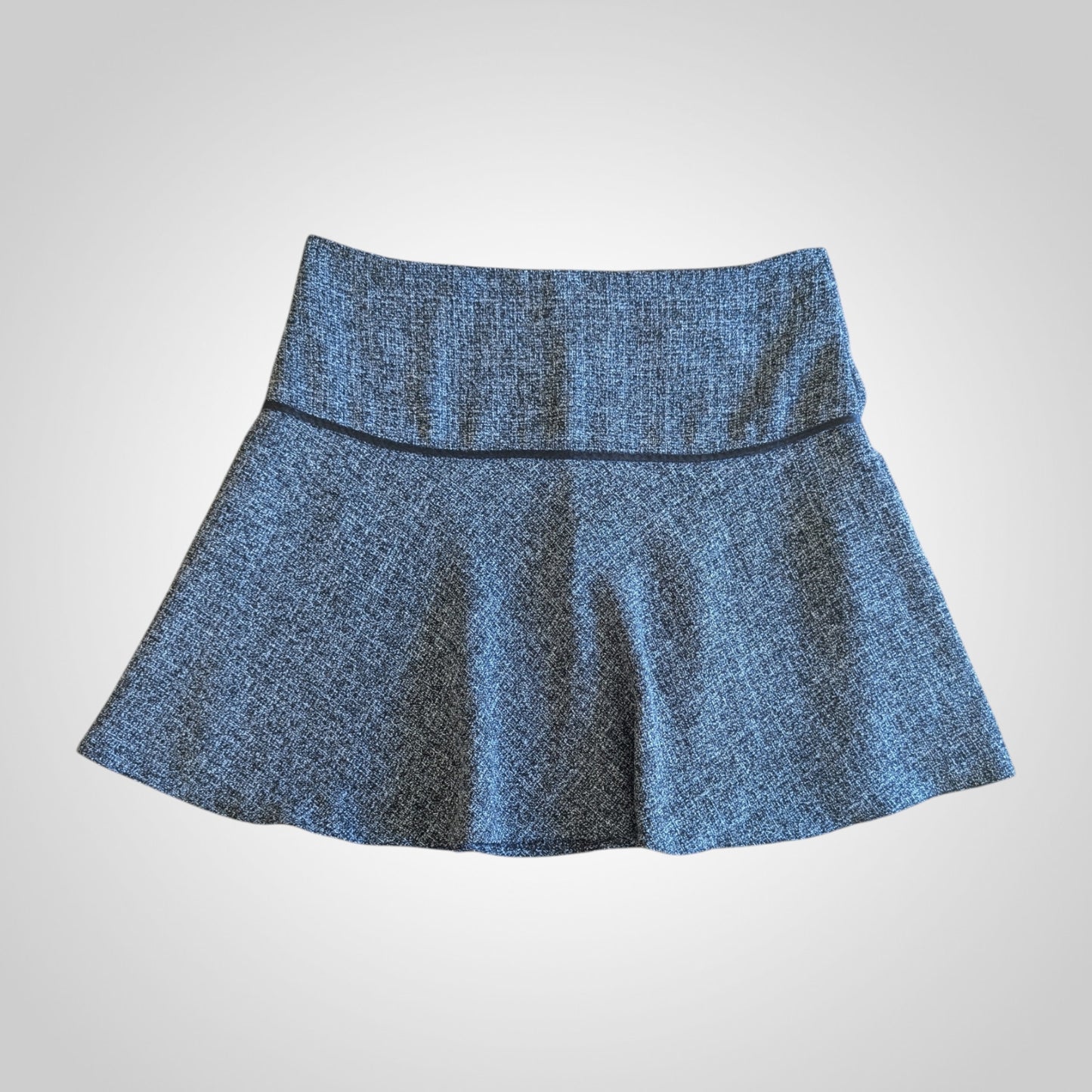 00s Grey Tweed A-line Mini Skirt