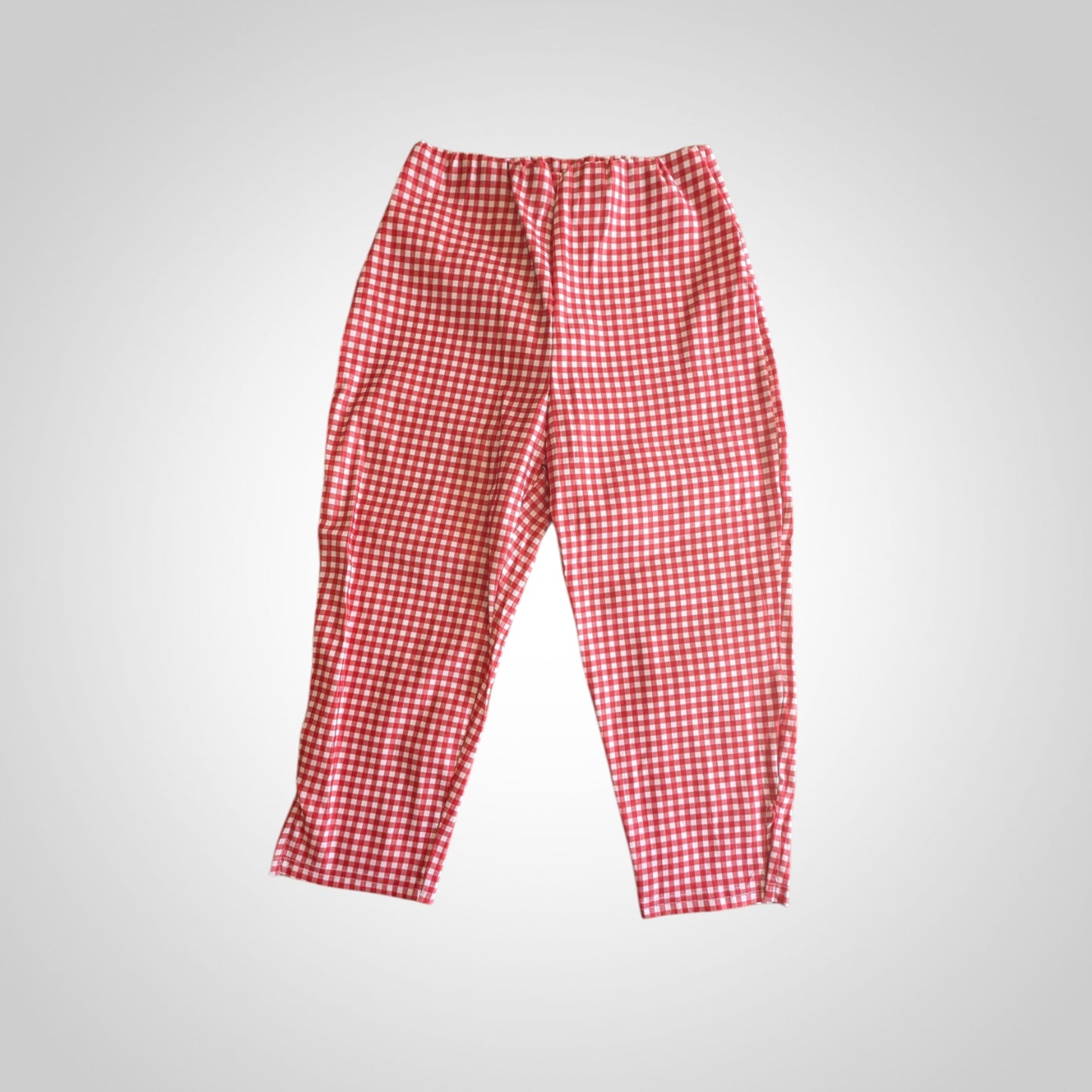 Red Gingham Capri Pants