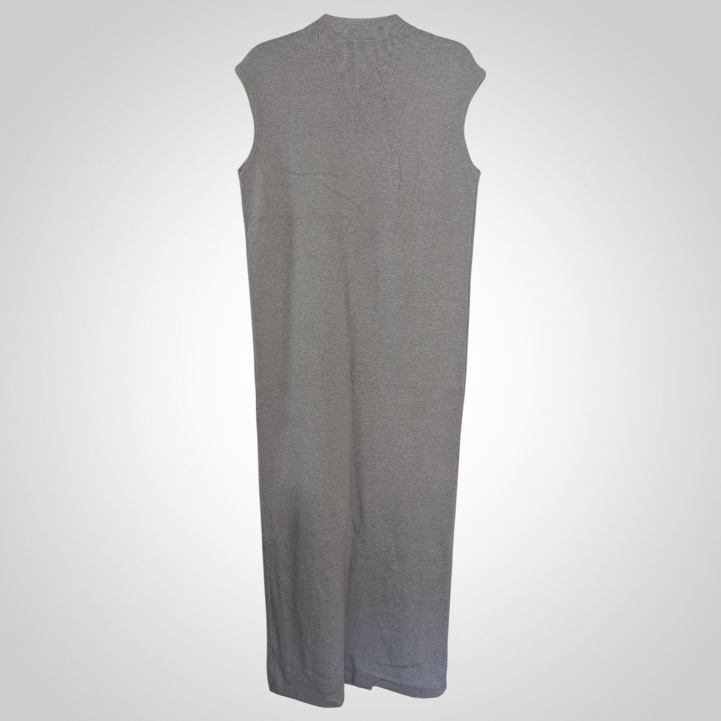Grey High Neck Sleeveless Maxi Dress