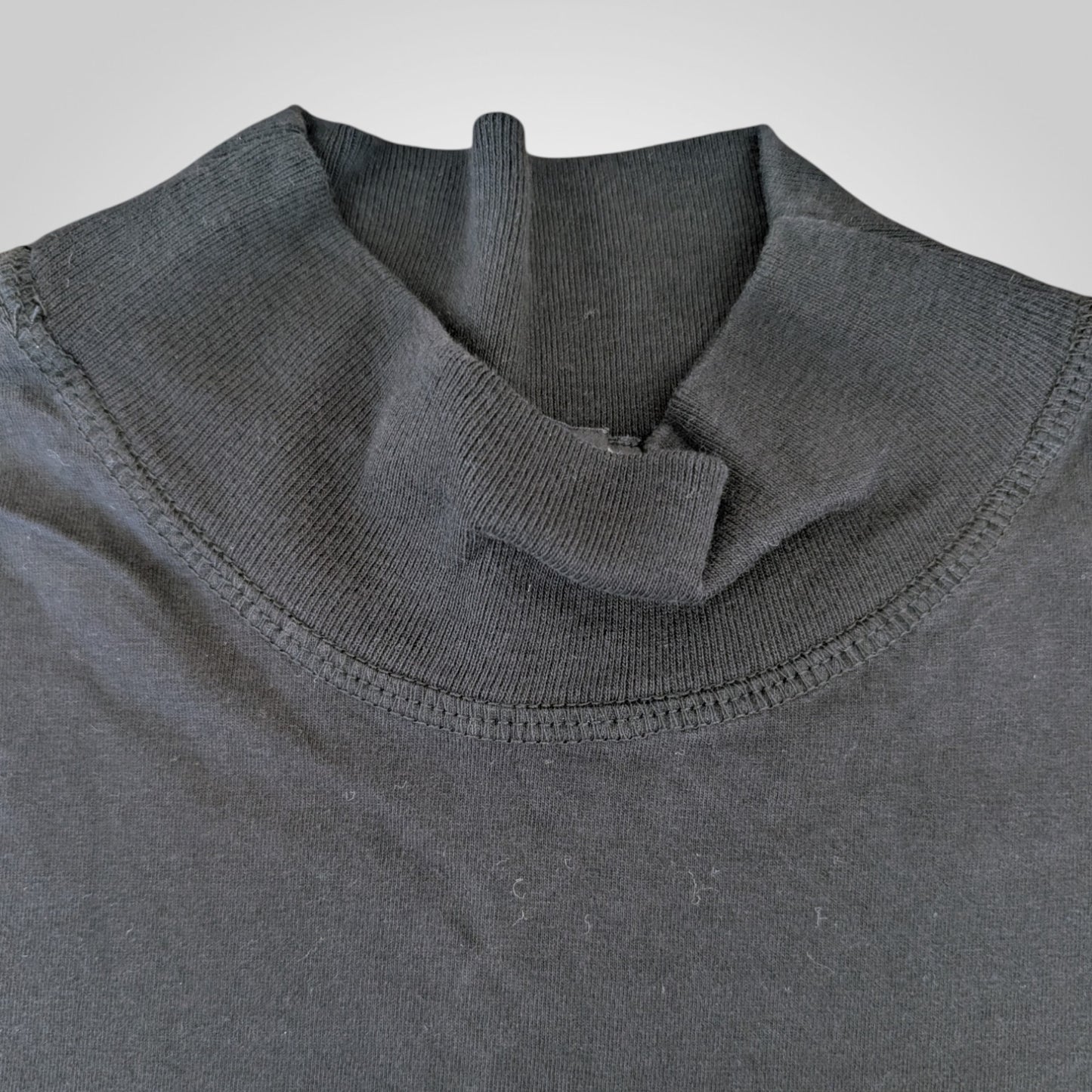 Black Mock Neck T-Shirt
