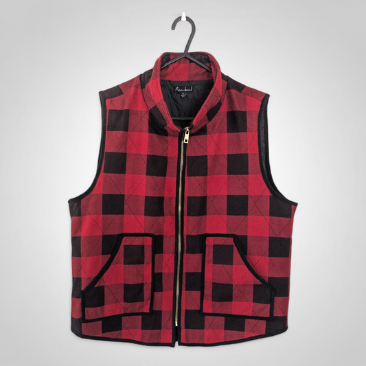 00's Grunge Checked Gilet