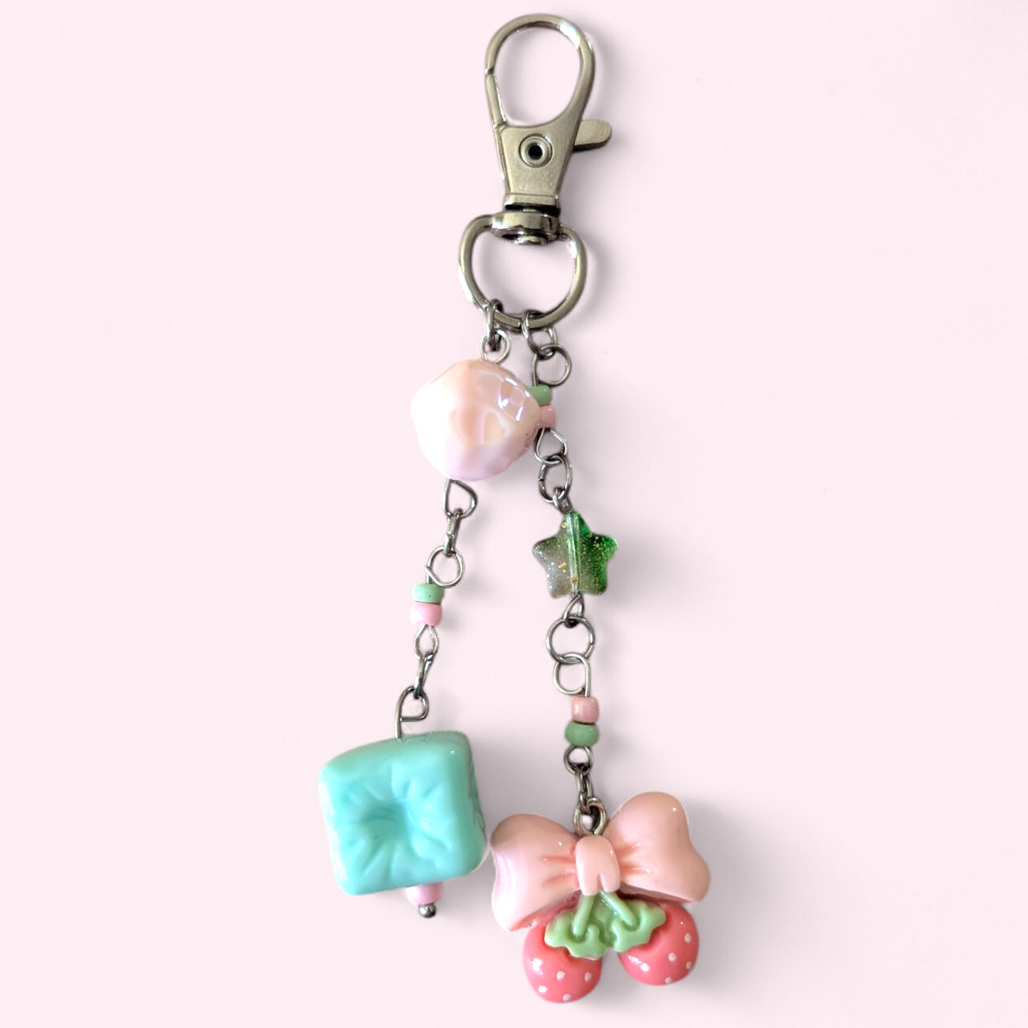 Strawb Matcha Babies Bag Charm