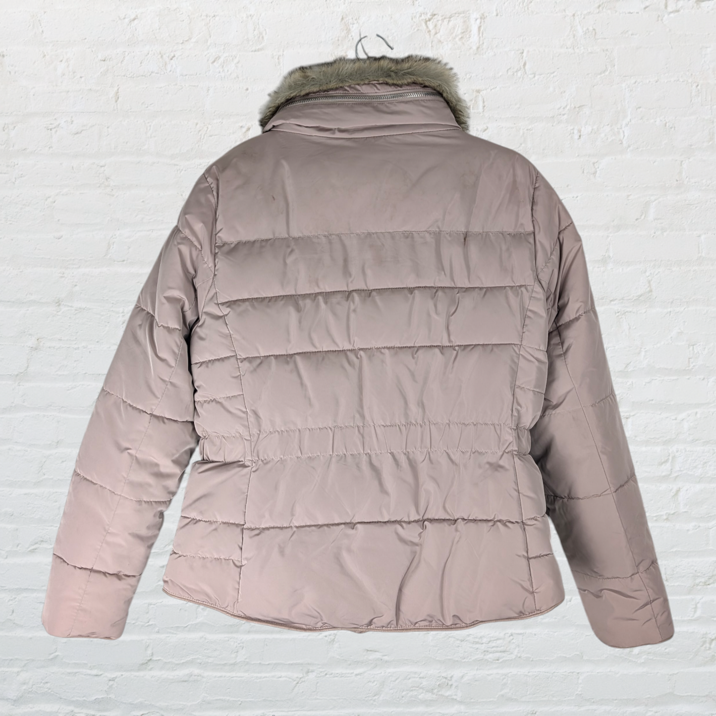 Dusty Pink Quilted Puffer Jacket