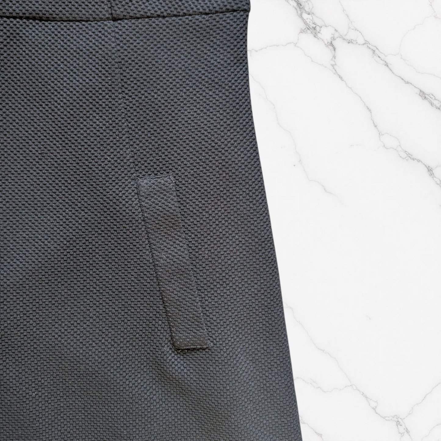 Black Textured Shift Dress