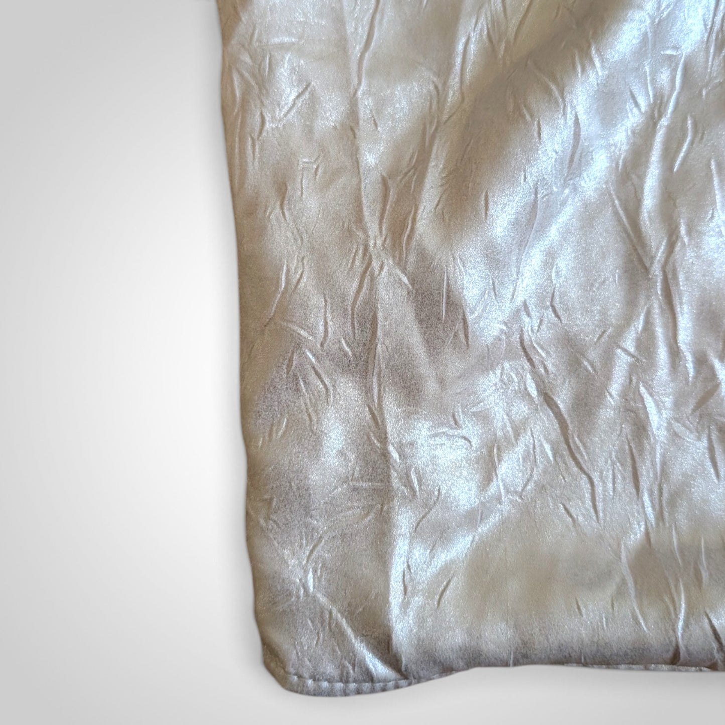 Champagne Satin Wrap Crop Top